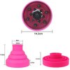 Hair Diffuser Attachment for Hair Dryer Travel Collapsible Portable Diffuser for Curly Hair Women .Airflow Attachment for Salon or Home Use with Nozzle 1.65-1.9In (Rose Red) Non-universal