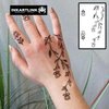 INKARTLINK semi-permanent temporary tattoos, henna tattoos last 7-15 days, waterproof and non-reflective, beautifully packaged, unique design (Mini finger tattoo 15)