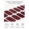 AutyaMee Semi Cured Gel Nail Strips (Burgundy Red)-20 PCS Gel Nail Stickers | Gel Nail Wraps | UV Light Required, Salon Quality & Easy to Use