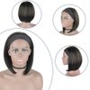 RUIP RUIBO Straight Bob Headband Wigs 10 Inch Black Mix Brown Short Bob Wigs for Black Women None Lace Half Wigs Natural Heat Resistant Synthetic Hair Headband Wigs for Cosplay Party Daily Use
