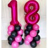 40 Inch Hot Pink 17 Number Balloons Giant 17 Balloons Hot Pink Birthday 17 Balloons 17th Birthday Anniversary Party Decorations Supplies
