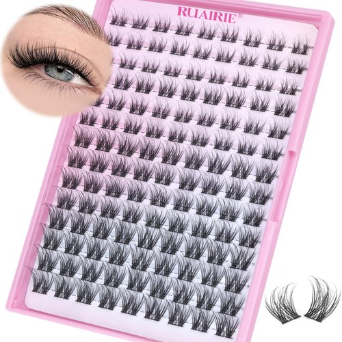 Ruairie Lash Clusters Eyelash Extensions Wispy Eyelash Clusters Lash Extensions 126pcs Natural Individual Lashes 10-16MM D Curl Eye Lash Clusters Fluffy Lashes Clusters