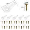 50 Pairs Glass Retainer Clips Kit Glass Cabinet Panel Clips with Screws for Fixing Offset Clear Glass Door Retainer 4mm Plastic Doors Clips Transparent Mirror Clip Cabinet Window Glass Holder