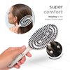 FABCARE Detangler Hair Brush for Women, Men & Children, Detangling Brush for Thick or Curly Hair - Dry or Wet Hairbrush with Boar Bristles, Curved Vented Hair Brush for Blow Drying, Beige