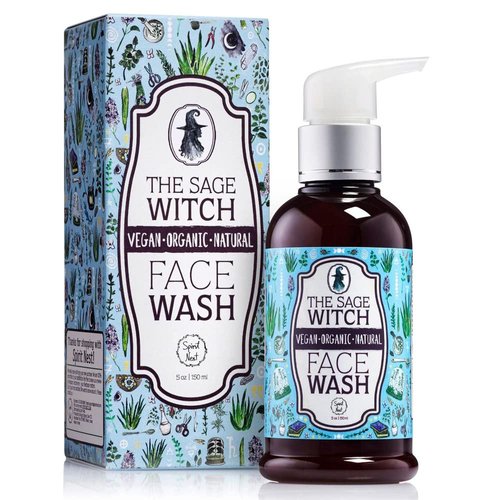 Spirit Nest All Natural Organic Face Wash For Women Gentle Cleanser with Aloe Vera and Green Tea Extract – Non-Greasy, Non-Drying, Hydrating Acne Treatment. The Sage Witch Christmas Day Gifts.