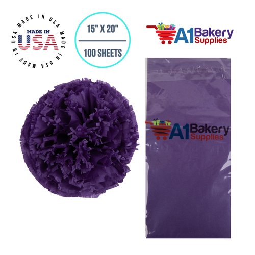 A1BakerySupplies® Premium Gift Wrap Tissue Paper 15 Inch X 20 Inch - 100 Pack (Lavender)