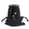 LINES ARTE Pet Urns for Dogs Ashes Small, 2.7x1.7Inch Black Aluminum Dog/Cat Urn for Ashes Small, Keepsake Pet Urns for Cats