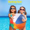 GRNVDWN 3 Packs 24" Inflatable Beach Balls Rainbow Color Pool Ball Pool Toys Pool Balls for Swimming Pool Beach Ball Party Favor Beachball Balloons for Kids&Adults