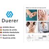 Duerer Arthritis Compression Gloves Women Men for RSI, Carpal Tunnel, Rheumatiod, Tendonitis, Fingerless Gloves for Computer Typing and Dailywork (Black, S)