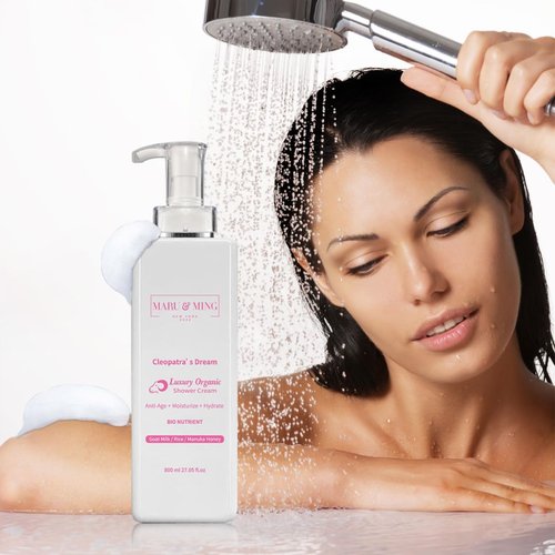 Cleopatra's Dream -Organic Luxury Goat Milk,Rice, Manuka Honey Shower Cream 27. oz