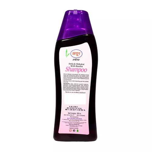 Ayur Herbal Shampoo Amla & Shikakai with Reetha for Normal Hair | 500 Milliliter (16.91 Fluid Ounce)