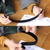 Teensery 4 Pcs Black Velvet Wide Headbands Blank Hair Hoop DIY Hair Accessories Hair Band for Women Girls, Width 1 inch