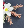Brihasory Flower Hair Comb Boho Side Combs for Women and Girls, White and Red Artificial Flower Hair Clip Floral Hair Headpiece for Brides and Bridesmaids Valentines Day Festival Gifts