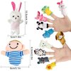 Sealive 16-PCS Finger Puppets for Toddlers Story Time - Soft Velvet 10 Animals & 6 Family Members - Perfect for Role Playing, Classroom Learning, Party Favors, Travel, Therapy, Imagination Building