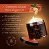Argan Oil Hair Mask, 100% Organic Argan & Almond Oils - Deep Conditioner, Repair Dry Damaged, Color Treated & Bleached Hair - Hydrates & Stimulates Hair Growth, 8 Oz