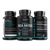 Certified Organic Sea Moss Capsules 2250mg Wildcrafted Irish Sea Moss Burdock Root Bladderwrack Supplement for Energy Gut Health Skin & Joint Support Raw Seamoss Pills & Powder (Pack of 1 at 180-Caps)