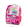 Shape28 Makeup Toy Play Set Cosmetic Bag Pretend Play Make Up 39 Pcs Backpack for Children not Real Makeup Nail Polish Shadow Brushes Toy for Girl 3 4 5 6 7