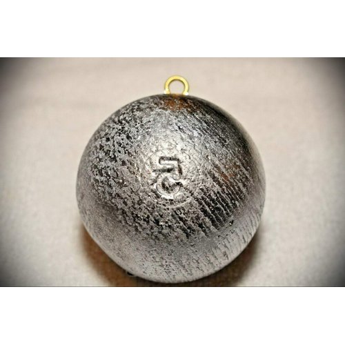 80oz (5 Pound) Cannonball Round Fishing Deep Drop Weight - Rock Cod - Trolling Weights Fishing Sinker Molds for Freshwater or Saltwater Fishing