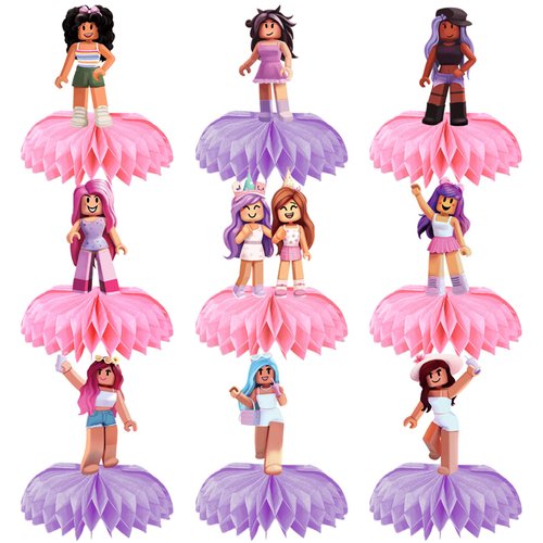 9pcs Game Party Honeycomb Centerpieces for Kids Teens Girls Boys, Nine Original Designs Birthday Decorations Party Supplies Table Toppers Extra Thick, Kauai Sun™