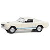 1965 Shelby GT350 White with Blue Stripes (Lot #1381) Barrett Jackson Scottsdale Edition Series 12 1/64 Diecast Model Car by Greenlight 37290C