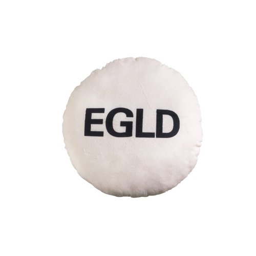 Elrond Pillow - Round Stuffed Plush Crypto Pillow by BlockCraft.shop EGLD Plush Pillow