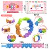 Valentine's Day Pop Bracelets Toys with Cards Heart Pop Bracelets Bubble for Kids School Classroom Prizes, Valentine's School Class Exchange Cards and Kids Party Favors
