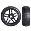 AllinRC PreGlued 1/8 RC Buggy Tires and Wheels 17mm Hex Hubs Foam Inserts for Arrma Typhon Redcat Team Losi VRX HPI Kyosho HSP Hobao Off Road, Set of 4
