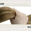 LaaVoo Brown Microlink Hair Extensions Human Hair Balayage 18 inch Light Brown to Golden Blonde Mix Brown Micro Beads Human Hair Extensions Remy Human Hair Extensions Micro Loop Soft Straight 50g/50s