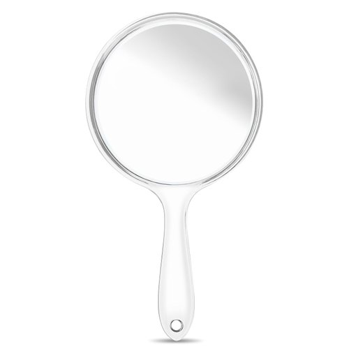 Sibba Magnifying Mirror Handheld Hand Held Handle Barber Cut Personal Hair Cutting Haircut Multi-Purpose Cosmetic Makeup Magnification Mirrors See Back of Head Beauty Face Salon Stylist