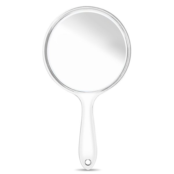 Sibba Magnifying Mirror Handheld Hand Held Handle Barber Cut Personal Hair Cutting Haircut Multi-Purpose Cosmetic Makeup Magnification Mirrors See Back of Head Beauty Face Salon Stylist