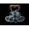 Generic small mini silver metal hair claw clip with crystals bridal clip (A) (Primary color: Multi-color), 1 Count (Pack of 1)