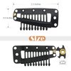 Dreamlover Wig Clips, Hair Extension Clips, Wig Clips to Secure Wig, 10 Teeth, Black, 30 Pieces