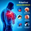 Shoulder Brace for Men and Women, Shoulder Support Compression Pain Relief, Shoulder Brace for Torn Rotator Cuff, Left and Right Adjustable Shoulder Wrap for Shoulder Injuries and Tendonitis, Can Be