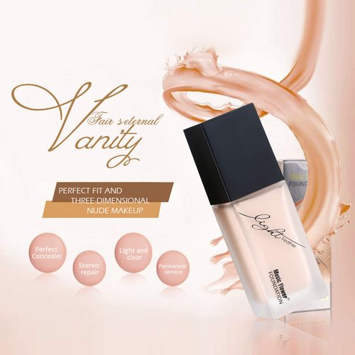 Vtrem Full Coverage Foundation Makeup 30ML Moisturizing Concealer Cover Cream Long Lasting Waterproof Flawless Colour Changing Liquid Foundation Natural brightening with Sponge, Skin Tone