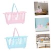 Kisangel 4Pcs Mini Shopping Baskets Play Shopping Basket Handheld Basket Small Basket with Handle Picking Storage Baskets for Kids Home Shopping cart Toy