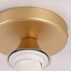 Brixury Gold Semi Flush Mount Ceiling Light Fixture with White Glass Globe Shade