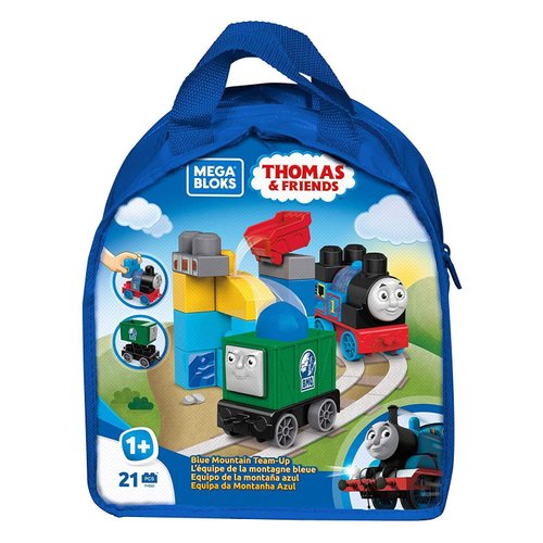 Mega Bloks Thomas & Friends Blue Mountain Team-Up with Big Building Blocks, Building Toys for Toddlers (21 Pieces)