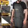 Multi-Purpose use Barber Apron, Black Apron with 2 Pockets, Waterproof Chef Apron for Men and Women, Useful for Various Purposes Such as Cooking, Grilling, Painting, Barber Aprons, Gardening and BBQ.