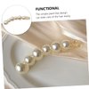 FRCOLOR Pearl and Fishtail Banana Clip, Jumbo Hair Clasps with Faux Pearls for Ponytail Styling