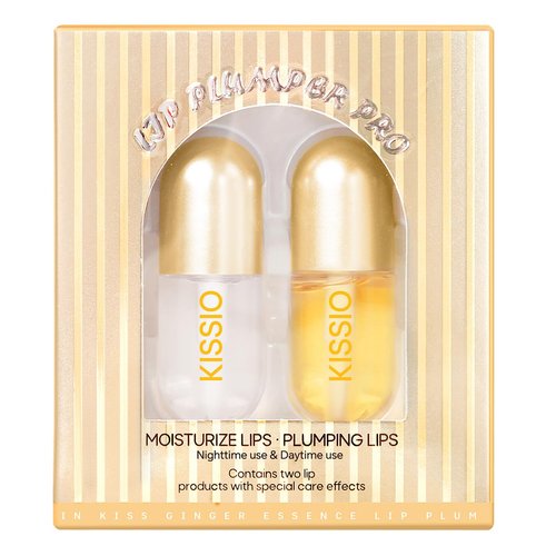 KISSIO Lip Plumper,2 PCS Natural Lip Plumper,Lip Enhancer, Natural Plumping Lip Serum, Lip Plumping Balm,Lip Plumper Pro,Hydrated Beauty Lips 5.5ml, Day And Night