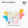 Piico Unflavored Kids Floss - No Fluoride Dual Line Dental Floss Picks - Fun Oral Care in Colorful Floss Sticks Design - Kids Flossers Avoid Tooth Decay & Gum Disease - 80 Count Zoo