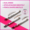 wet n wild Brow-Sessive Brow Pencil, Ultra-Precise Dual Ended Spoolie Brush for Perfect Buildable Blendable Shaping, Natural Lasting Shades for Every Brow, Cruelty-Free & Vegan - Dark Brown(Packaged)