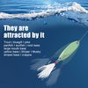 Fishing Spoons Lures Spoons Metal Jigs - 6PCS Luminescent Saltwater Jigging Bait Spoon with Treble Hook Hard Micro Bass Walleyes Trout Salmon Baits 0.18oz