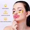 30 Pairs 24k Gold Eye Masks & Lip Masks, Crystal Collagen Under Eye Patches for Puffy Eyes, Anti-Aging Eye and Lip Masks for Moisturizing, Reducing Fine Lines Dark Circle