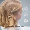 ANBALA Small Metal Hair Clips - Mini Non-slip Cute Silver Clips for Women Girls (12Pcs)
