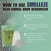 SMELLEZE Dead Animal Odor Eliminator for Strong Odor Removal - Eliminate Dead Rodent & Wildlife Smell - Safe Indoor & Outdoor Use, Natural Odor Remover, Fresh & Effective - 1 Pouch.