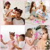 Gifts2U Hair Salon Toys for Girls, Girl Beauty Salon Playset Pretend Hair Styling Set with Blow Dryer, Barber Costume Apron, Scissors Styling Manu, Fake Money and Functional Stylist Accessories.