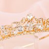 TOBATOBA Wedding Tiaras for Bride, Gold Tiaras and Crowns for Women, Princess Tiara Rhinestone Bridal Tiara, Small Tiara, Quinceanera Tiara Birthday Pageant Wedding Halloween Costumes