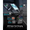 Miger 4 in 1 Retractable Car Charger,100W iPhone Car Charger Fast Charging with Cord 3FT,2 USB Ports Retractable Car Phone Charger USB C Car Charger Adapter for iPhone 16/15/14/13/12/11,Galaxy,Pixel