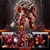 DAHONPA Red Warrior Transforming Mech Building Blocks Set, Assembly Mecha Robot Model Kit (588+ pcs) City MechWarrior Toy Christmas Birthday Gifts for Adults and Kids
